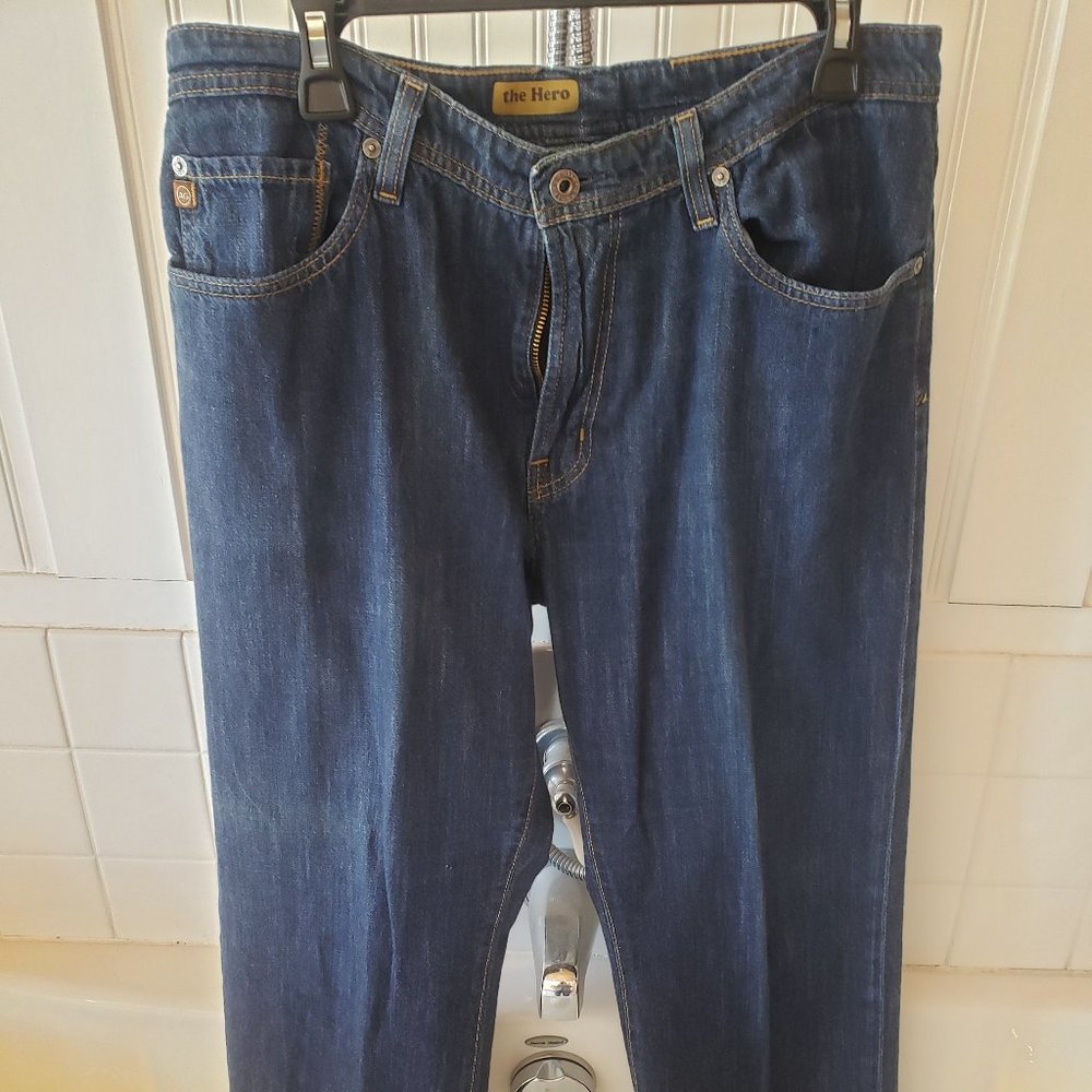 AG Adriano Goldschmied Men's Relaxed Jeans in Dark Blue
